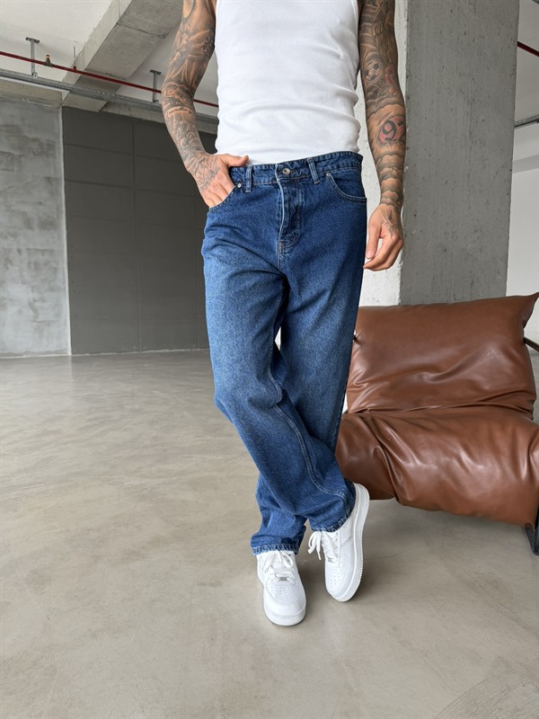 Acid Premium Baggy Pantolon - Lacivert