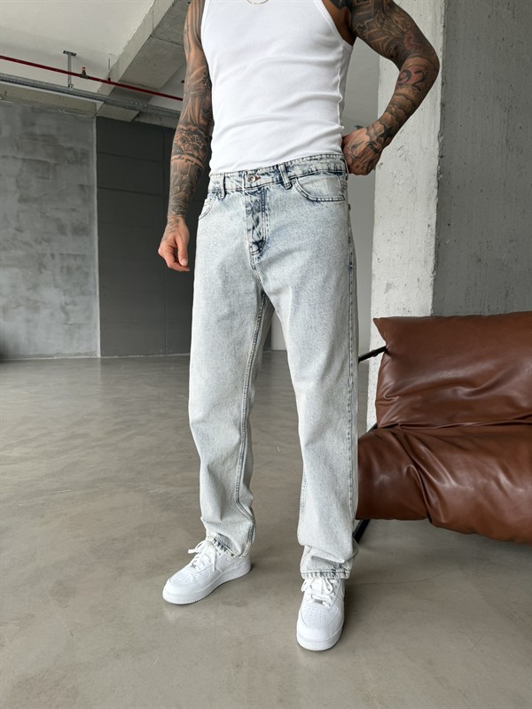 Acid Premium Baggy Pantolon - Mavi