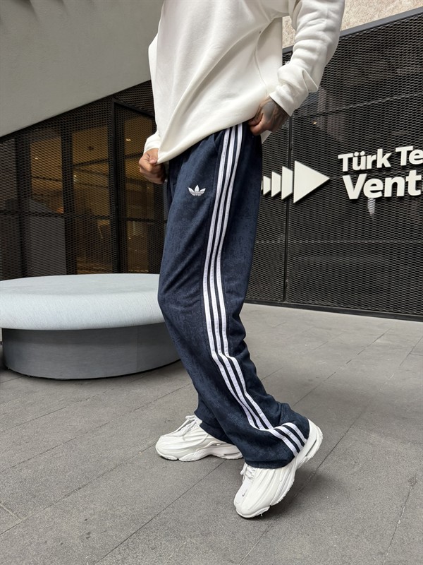 Acid Yıkamalı AD Premium Baggy Eşofman - İndigo