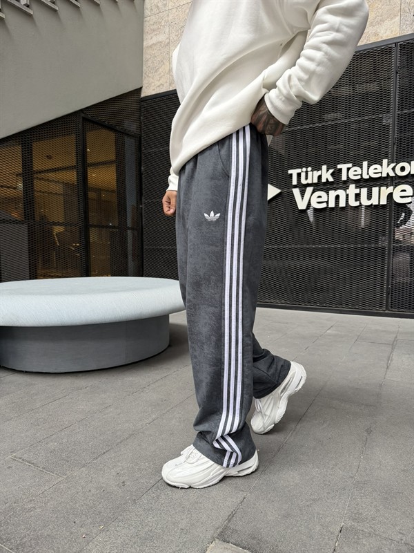 Acid Yıkamalı AD Premium Baggy Eşofman - Füme