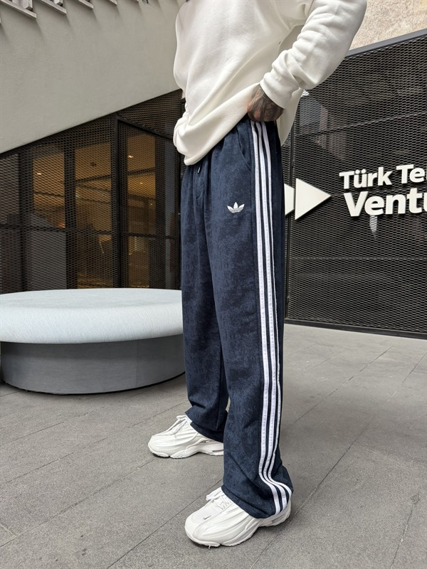 Acid Yıkamalı AD Premium Baggy Eşofman - İndigo