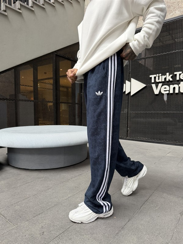Acid Yıkamalı AD Premium Baggy Eşofman - İndigo