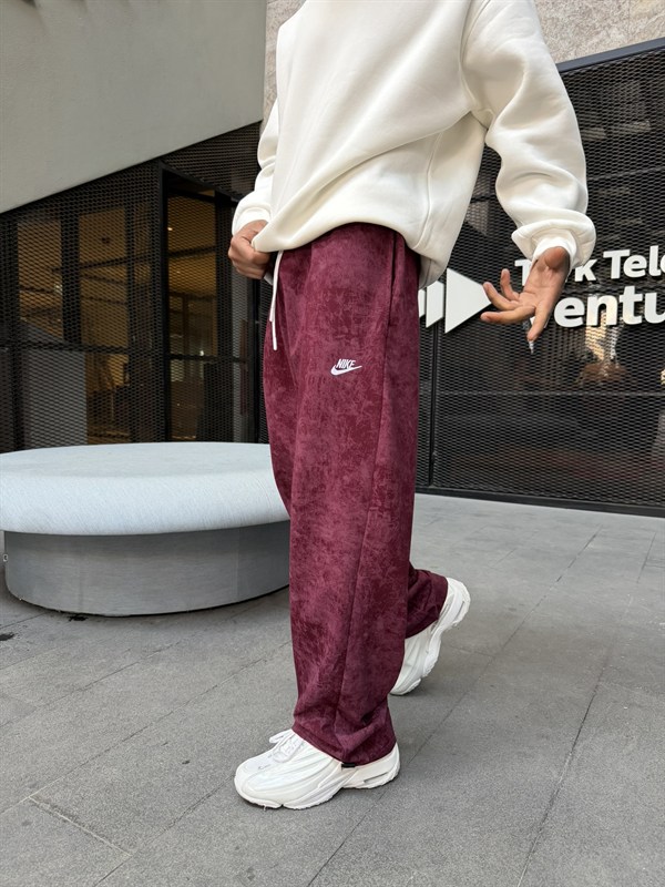 Acid Yıkamalı NK Eşofman - Bordo