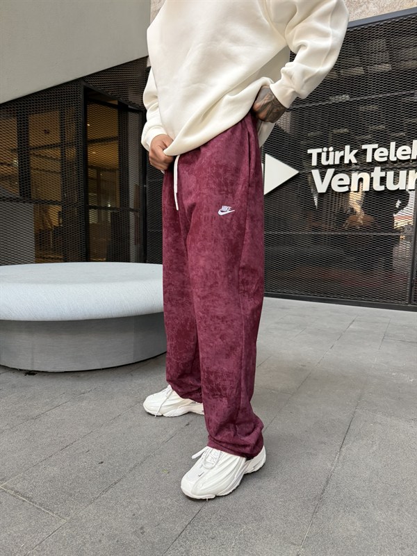 Acid Yıkamalı NK Eşofman - Bordo