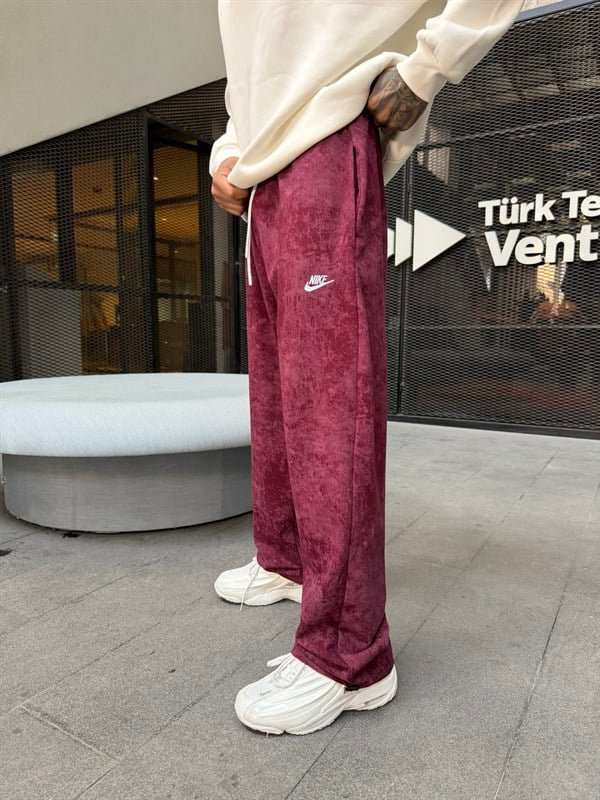 Acid Yıkamalı NK Eşofman - Bordo