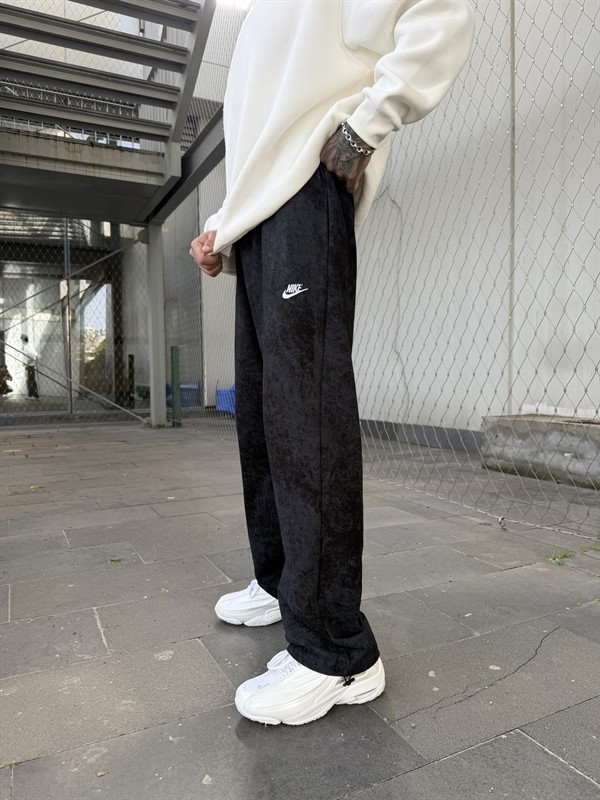 Acid Yıkamalı NK Eşofman - Siyah