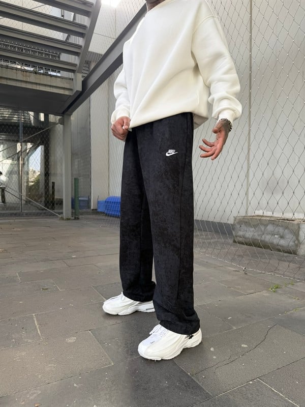 Acid Yıkamalı NK Eşofman - Siyah