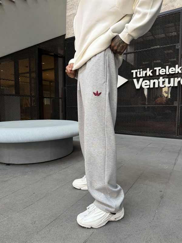 AD Basic Nakışlı Baggy Eşofman - Gri