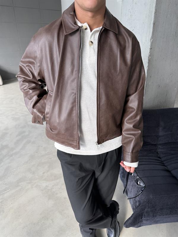 Arden Deri Ceket - Kahve