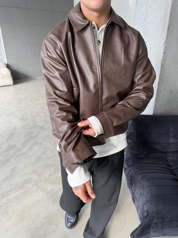 Arden Deri Ceket - Kahve