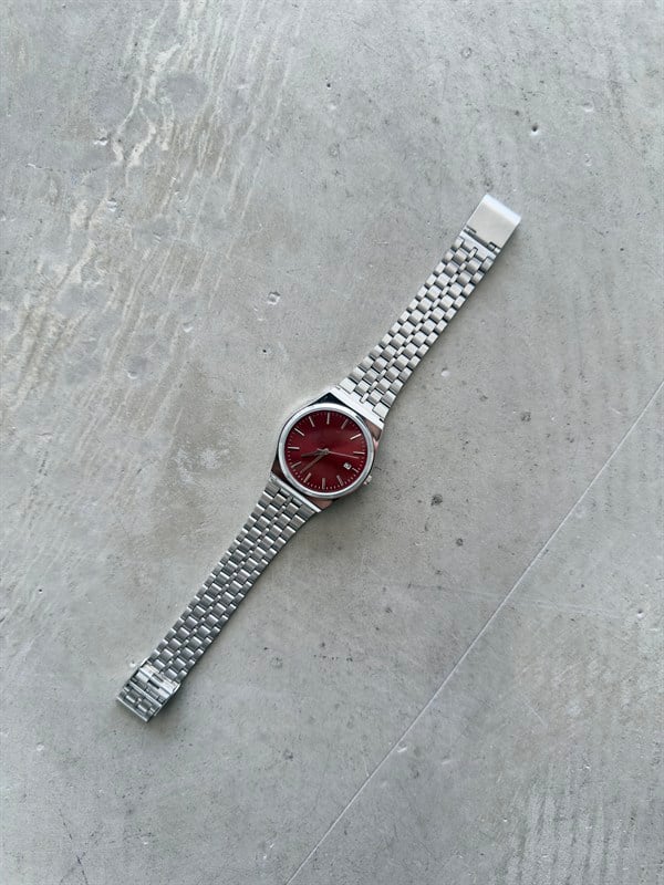 Aura Minimal Erkek Kol Saati - Bordo