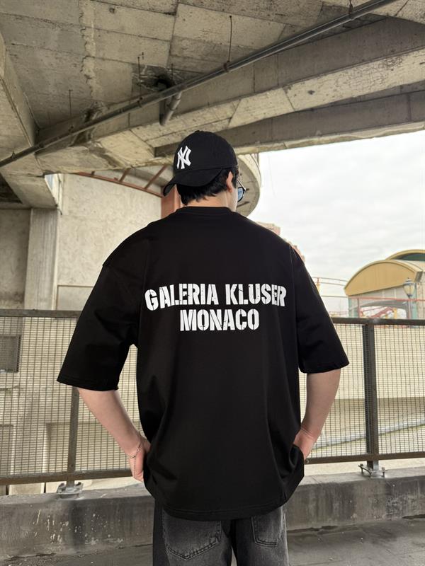 AW Monaco Oversize T-Shirt - Siyah