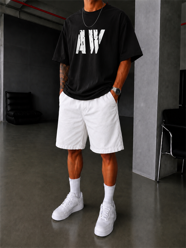 AW Monaco Oversize T-Shirt - Siyah