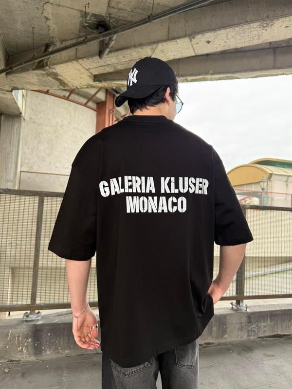 AW Monaco Oversize T-Shirt - Siyah