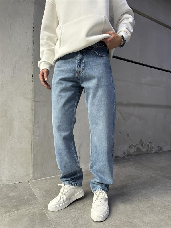 Baggy Basic Jean Pantolon A108-K19 YIKAMA MAVİ