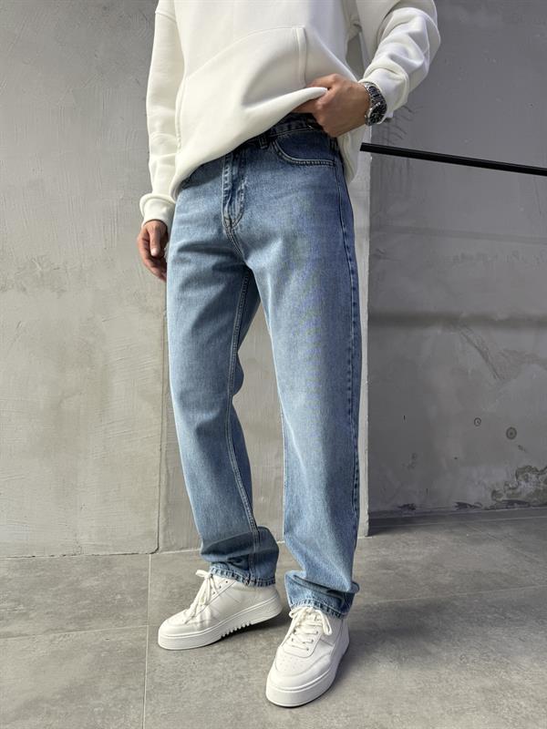 Baggy Basic Jean Pantolon A108-K19 YIKAMA MAVİ