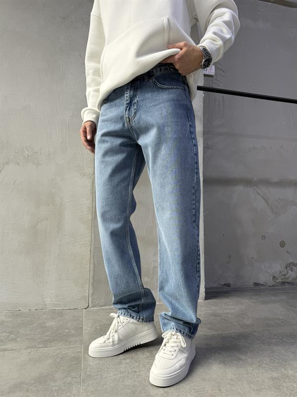 Baggy Basic Jean Pantolon A108-K19 YIKAMA MAVİ