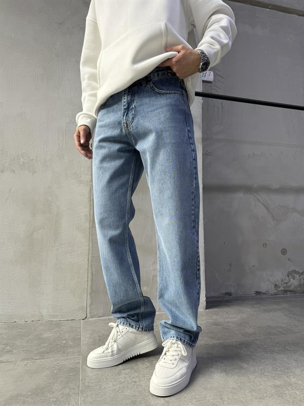 Baggy Basic Jean Pantolon A108-K19 YIKAMA MAVİ