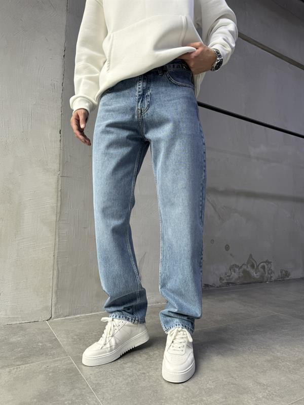 Baggy Basic Jean Pantolon A108-K19 YIKAMA MAVİ