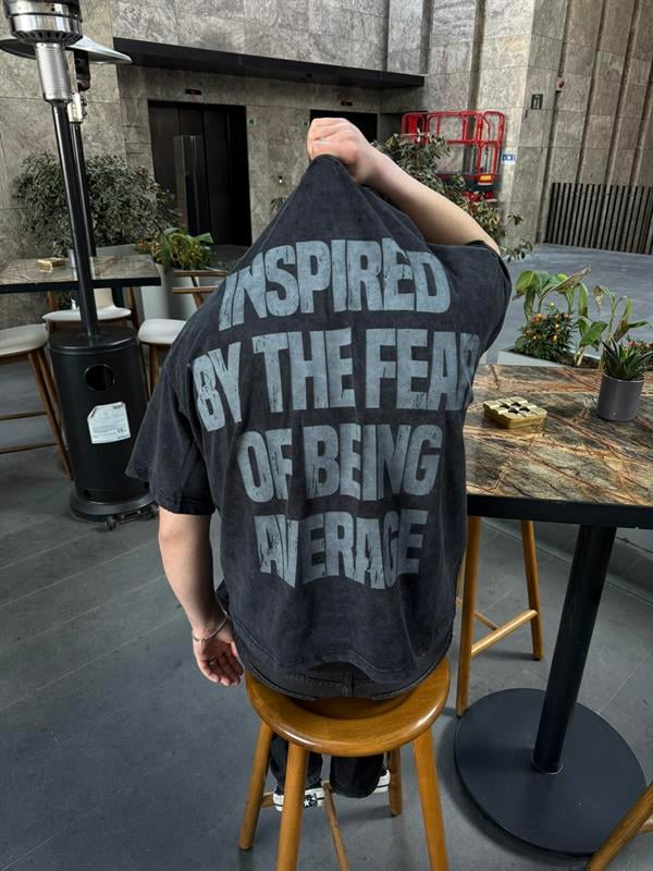 Barier Inspıred Yıkamalı T-Shirt - Siyah