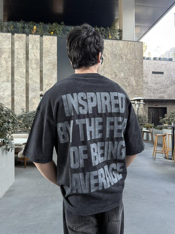 Barier Inspıred Yıkamalı T-Shirt - Siyah