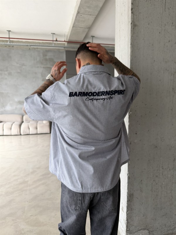 Barmondern Nakışlı Gömlek - Lacivert