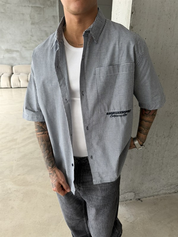 Barmondern Nakışlı Gömlek - Lacivert