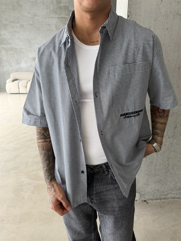 Barmondern Nakışlı Gömlek - Lacivert