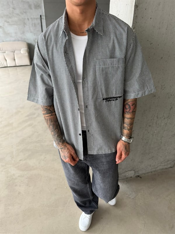 Barmondern Nakışlı Gömlek - Siyah