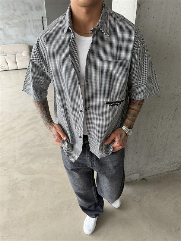 Barmondern Nakışlı Gömlek - Siyah