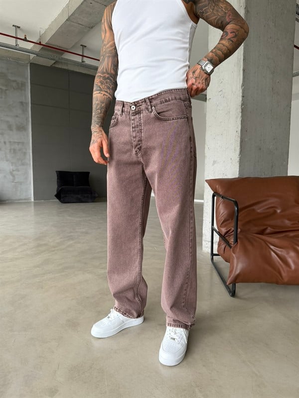 Basic Baggy Fit Pantolon - Kahve