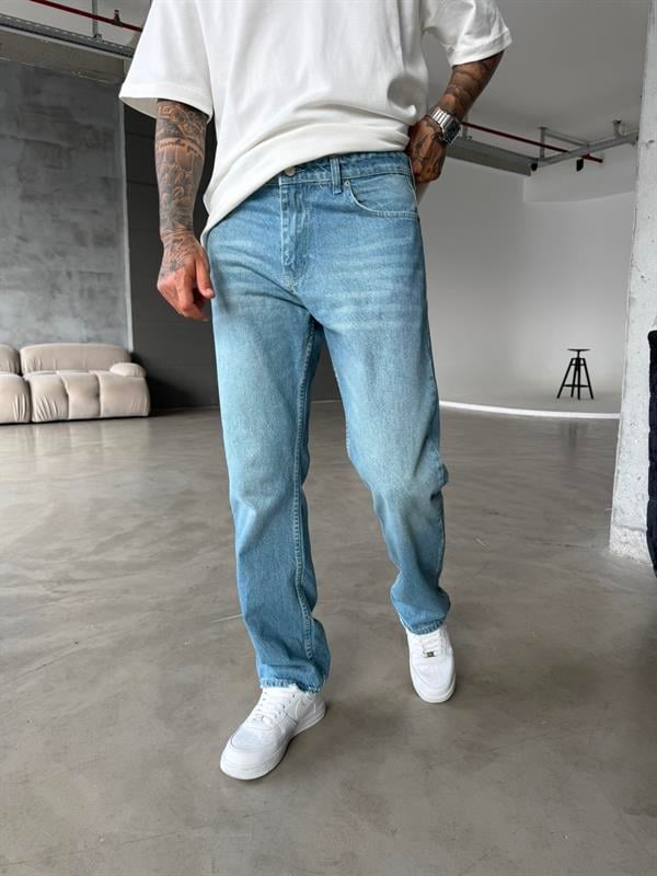 Basic Baggy Pantolon - Koyu Mavi