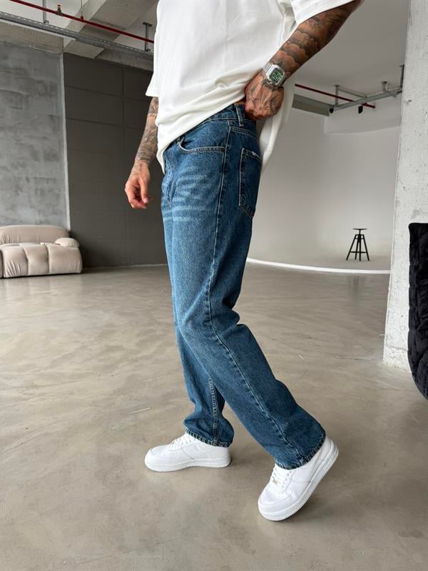 Basic Baggy Pantolon - Lacivert