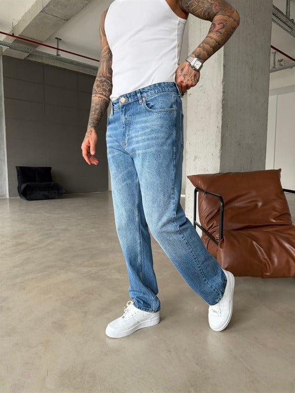 Basic Baggy Pantolon - Lacivert