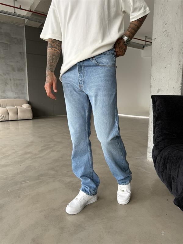 Basic Baggy Pantolon - Mavi
