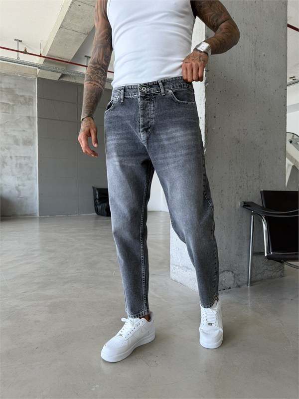 Basic Boyfriend Pantolon - Füme