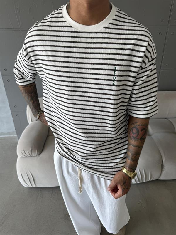 Basic Epıoue Nakışlı T-Shirt - Kahve