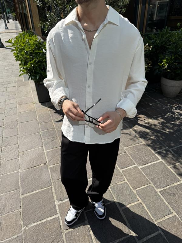 Basic Modal Kumaş Gömlek  - Bej