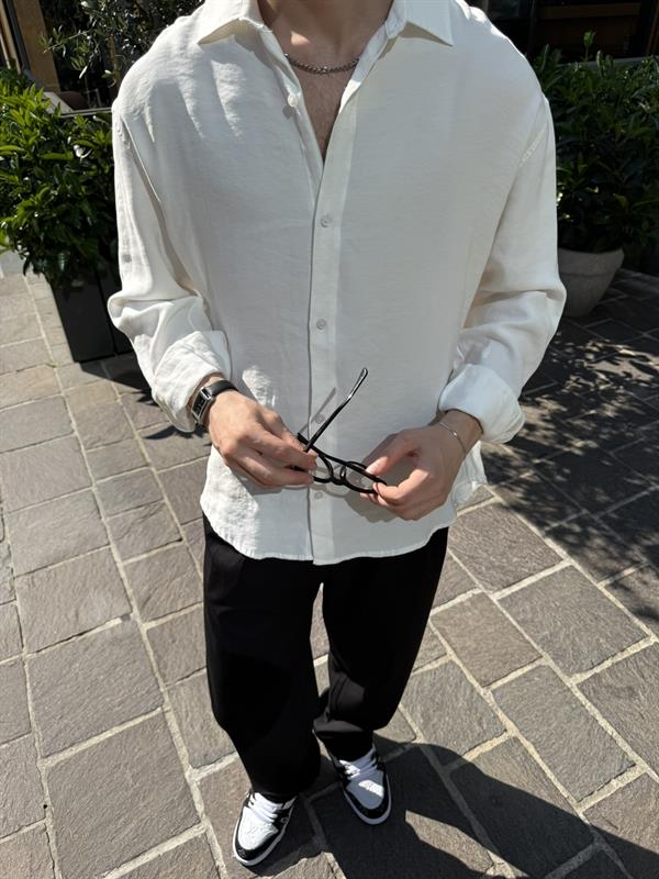 Basic Modal Kumaş Gömlek  - Bej