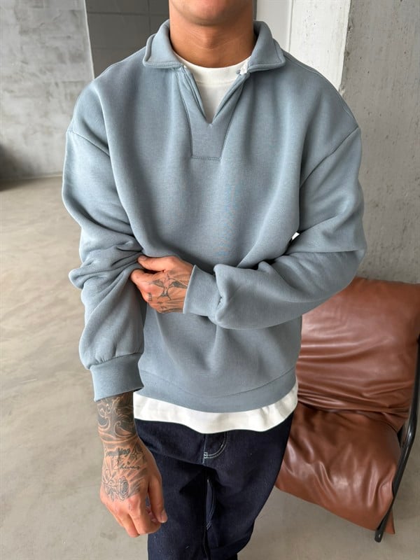 Basic  Pat Yaka Polo Sweat - P.Mavi