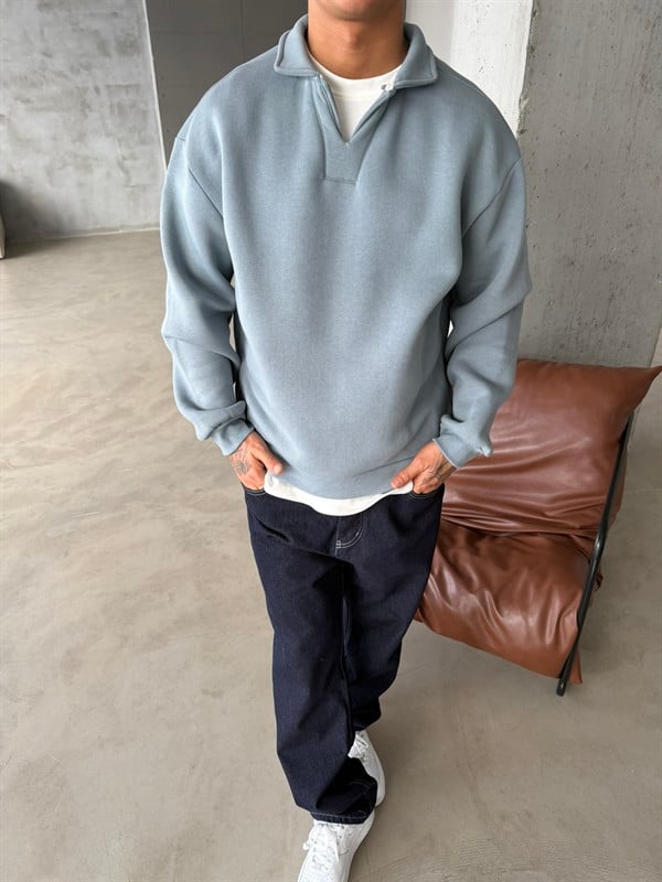 Basic  Pat Yaka Polo Sweat - P.Mavi