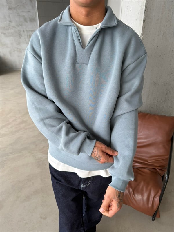 Basic  Pat Yaka Polo Sweat - P.Mavi