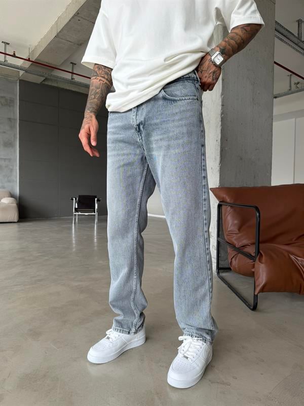 Basic Premium Baggy Pantolon - Gri