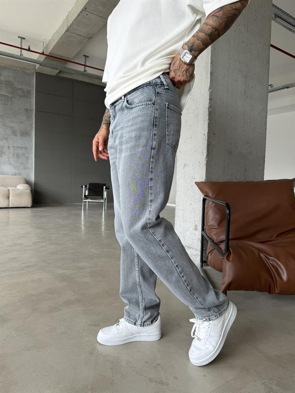 Basic Premium Baggy Pantolon - Gri