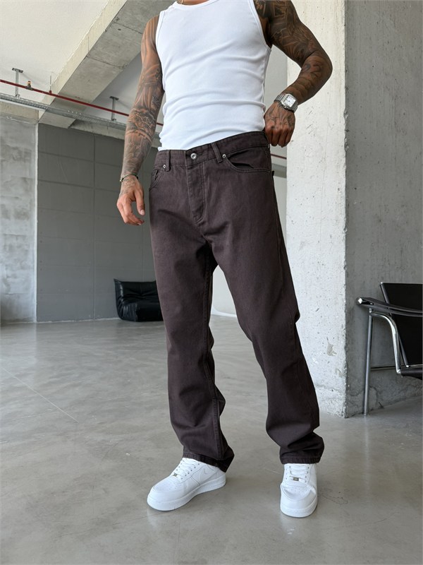 Basic Premium Baggy Pantolon-Kahve