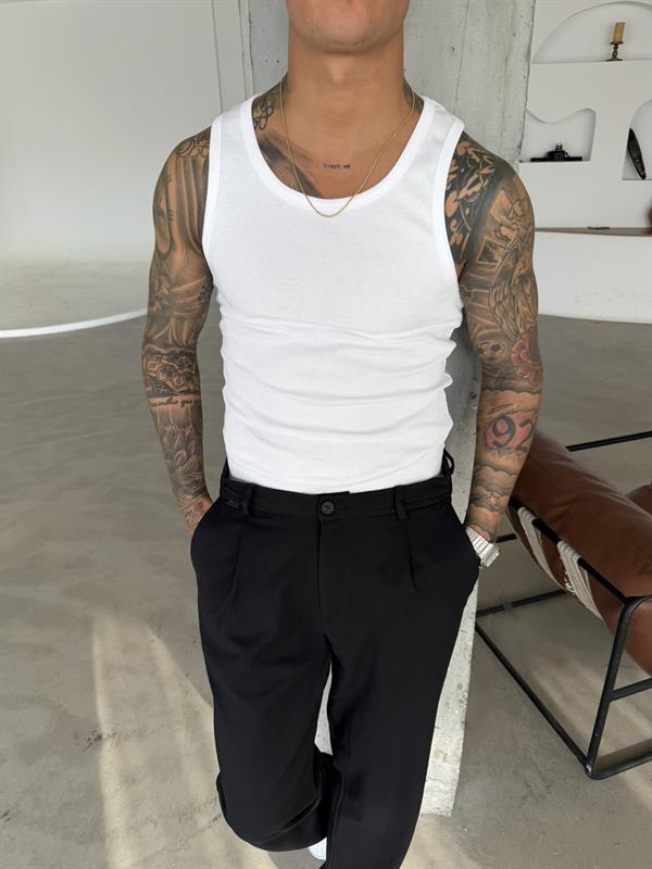 Basic Premium fitilli Atlet - Beyaz