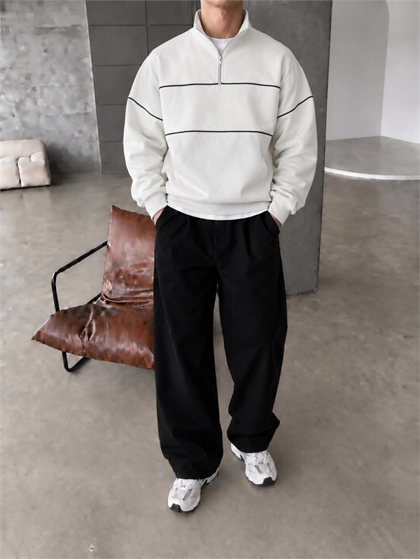 Basic Premium Yarım Fermuar Sweat