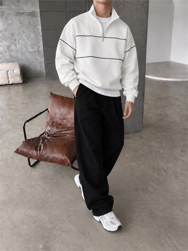 Basic Premium Yarım Fermuar Sweat