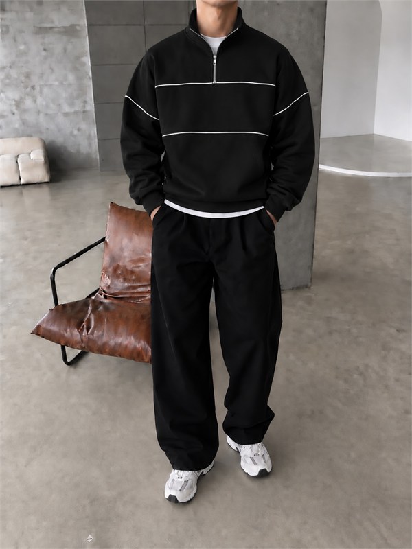 Basic Premium Yarım Fermuar Sweat