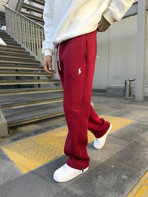 Basic Wide Baggy Eşofman - Bordo